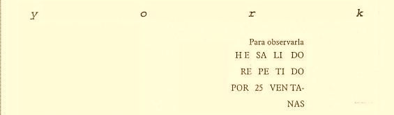 Letras de celuloide York fragmento